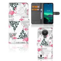 Nokia 1.4 | Telefoonhoesje | Met pasjeshouder | Flamingo Triangle