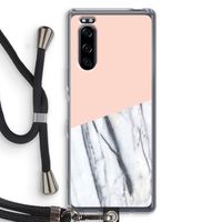 A touch of peach: Sony Xperia 5 Transparant Hoesje met koord