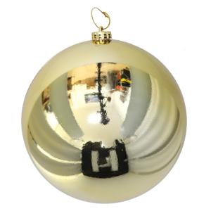 Grote decoratie kerstbal - goud - 15 cm - kunststof - glimmend - kerstversiering