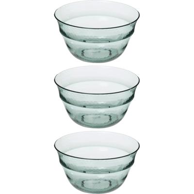 Secret de Gourmet - 3x stuks - Slakom/serveer schaal - relief kunststof - D25 cm