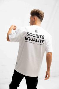 Equalité Societé T-Shirt Heren Wit/Zwart - Maat XXS - Kleur: WitZwart | Soccerfanshop