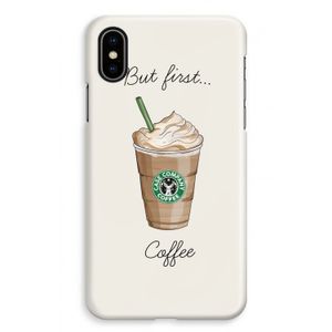 But first coffee: iPhone XS Max Volledig Geprint Hoesje