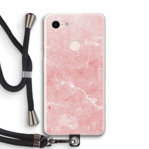 Roze marmer: Pixel 3 XL Transparant Hoesje met koord