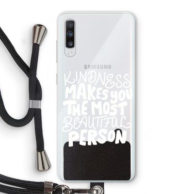 The prettiest: Samsung Galaxy A70 Transparant Hoesje met koord