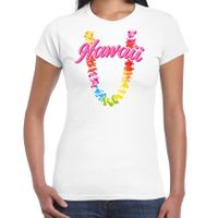 Hawaii slinger t-shirt wit voor dames Hawaii slinger t-shirt wit voor dames