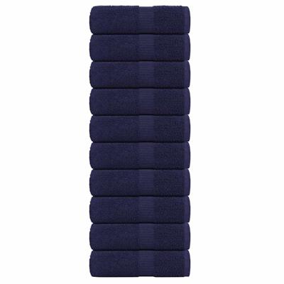 VidaXL Gastendoekjes 10 st 30x50 cm 360 g/m² 100% katoen marineblauw