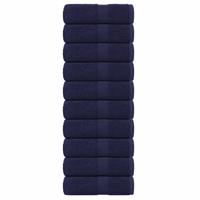 VidaXL Gastendoekjes 10 st 30x50 cm 360 g/m² 100% katoen marineblauw
