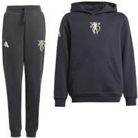 adidas Jude Bellingham Trainingspak Hooded 2024-2025 Kids Donkergrijs Wit Goud