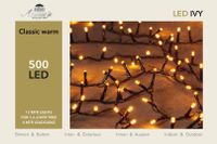 Led classic buitenverlichting ivy 500l/12m 4m aanloopsnoer zwart ip44 - Annas collection
