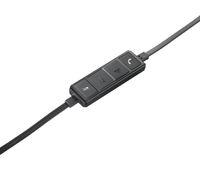 Logitech H650e Headset Bedraad Hoofdband Kantoor/callcenter USB Type-A Zwart, Zilver - thumbnail