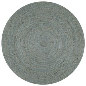 VidaXL Vloerkleed handgemaakt rond 150 cm jute olijfgroen