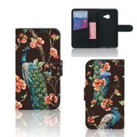 Samsung Galaxy Xcover 4 | Xcover 4s | Telefoonhoesje | Met pasjeshouder | Pauw met Bloemen Samsung Galaxy Xcover 4 | Xcover 4s | Telefoonhoesje | Met pasjeshouder | Pauw met Bloemen