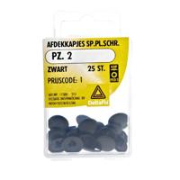 Afdekkap schroef pz2 zwart 25st - Deltafix