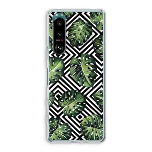 Geometrische jungle: Sony Xperia 5 III Transparant Hoesje