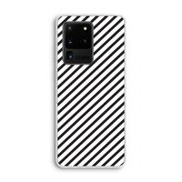 Strepen zwart-wit: Samsung Galaxy S20 Ultra Transparant Hoesje
