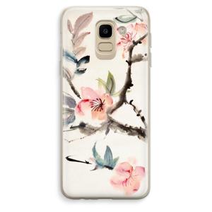 Japanse bloemen: Samsung Galaxy J6 (2018) Transparant Hoesje