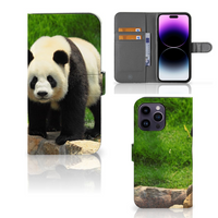 iPhone 15 Pro Max Telefoonhoesje met Pasjes Panda