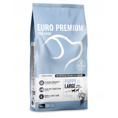 Euro Premium Puppy Large Chicken & Rice hondenvoer 12 kg