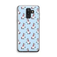 Eenhoorns overal: Samsung Galaxy J8 (2018) Transparant Hoesje