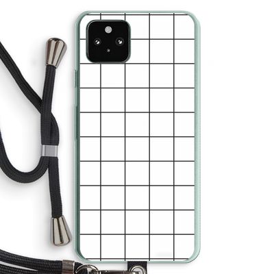 Rooster: Pixel 5a 5G Transparant Hoesje met koord