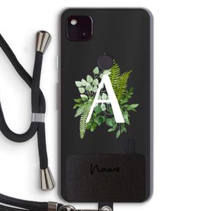 Green Brush: Pixel 4a 5G Transparant Hoesje met koord