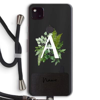 Green Brush: Pixel 4a 5G Transparant Hoesje met koord