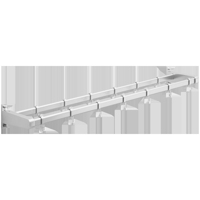 Schoolkapstok - 120 cm breed met 15 jashaken - zilver (type 5) Schoolkapstok - 120 cm breed met 15 jashaken - zilver (type 5)