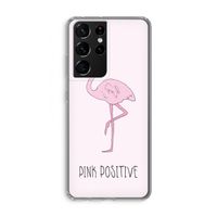 Pink positive: Samsung Galaxy S21 Ultra Transparant Hoesje