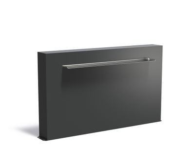Vijvermuur aluminium vrijstaand 200x25x120cm.