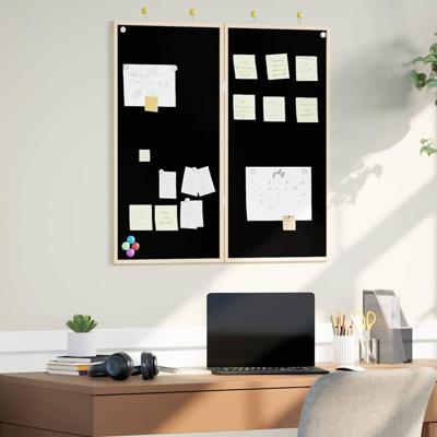Krijtbord Zwart 80 x 1.4 x 80 cm Massief grenenhout
