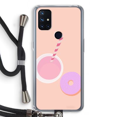 Donut: OnePlus Nord N10 5G Transparant Hoesje met koord