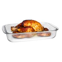 Marinex Ovenschaal van borosilicaat glas - rechthoek - 5.0 Liter - 40 x 25 x 7 cm - serveerschaal