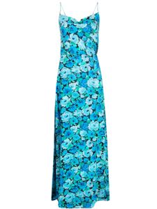 ROTATE BIRGER CHRISTENSEN floral-print maxi dress - Bleu