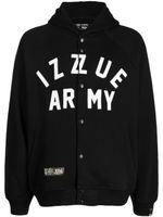 izzue veste à logo imprimé - Noir