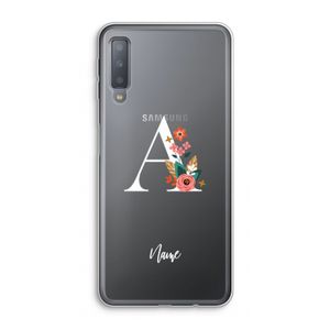 Pink Bouquet: Samsung Galaxy A7 (2018) Transparant Hoesje