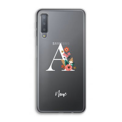 Pink Bouquet: Samsung Galaxy A7 (2018) Transparant Hoesje
