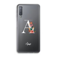 Pink Bouquet: Samsung Galaxy A7 (2018) Transparant Hoesje