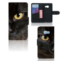 Samsung Galaxy A3 2017 | Telefoonhoesje | Met pasjeshouder | Zwarte Kat