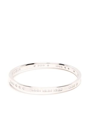 APM Monaco bracelet serti de cristaux à fini poli - Argent