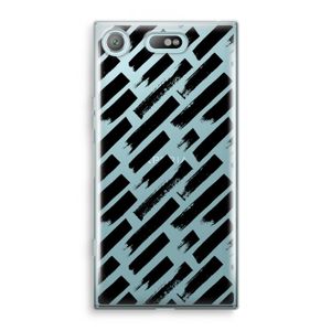 Zwarte vegen: Sony Xperia XZ1 Compact Transparant Hoesje