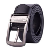 Mannen Pin gesp lederen riem Pure lederen broek riem riem Length:120cm(black)