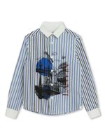 Lanvin Enfant chemise à rayures - Bleu - thumbnail