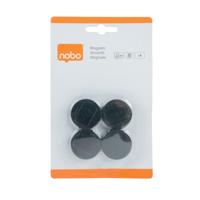 Nobo MAGNETS 30MM BLK 4 SKPACK