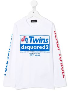 DSQUARED2 KIDS t-shirt à logo imprimé - Blanc