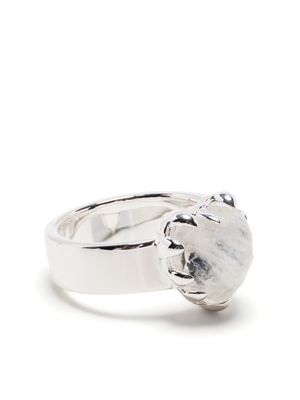 Stolen Girlfriends Club bague Love Claw à pierre de lune - Argent