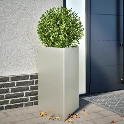 Plantenbakken 2 st driehoek 50x43x75 cm roestvrij staal