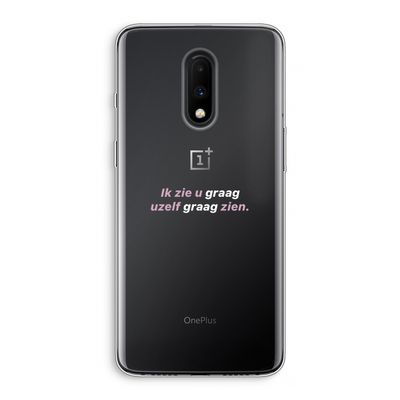 uzelf graag zien: OnePlus 7 Transparant Hoesje