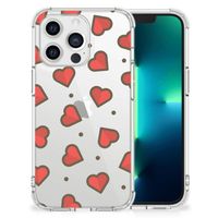 Apple iPhone 13 Pro Doorzichtige Silicone Hoesje Hearts