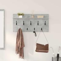 Wandgemonteerde kapstok Betongrijs 80 x 40 x 12 cm Bewerkt hout