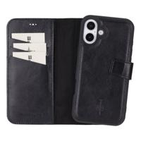 NorthLife iPhone 16 Plus - Leren Afneembare 2-in-1 bookcase telefoonhoes - Zwart